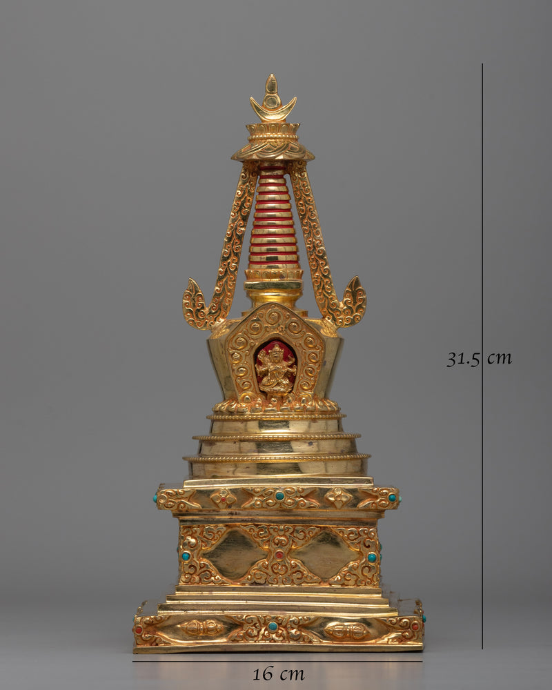 Handcrafted Sacred Buddhist Stupa | Buddhist Decor for Blessings and Enlightenment