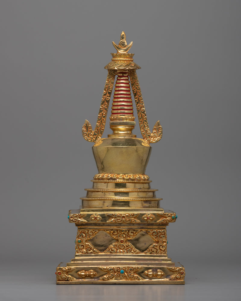 Handcrafted Sacred Buddhist Stupa | Buddhist Decor for Blessings and Enlightenment