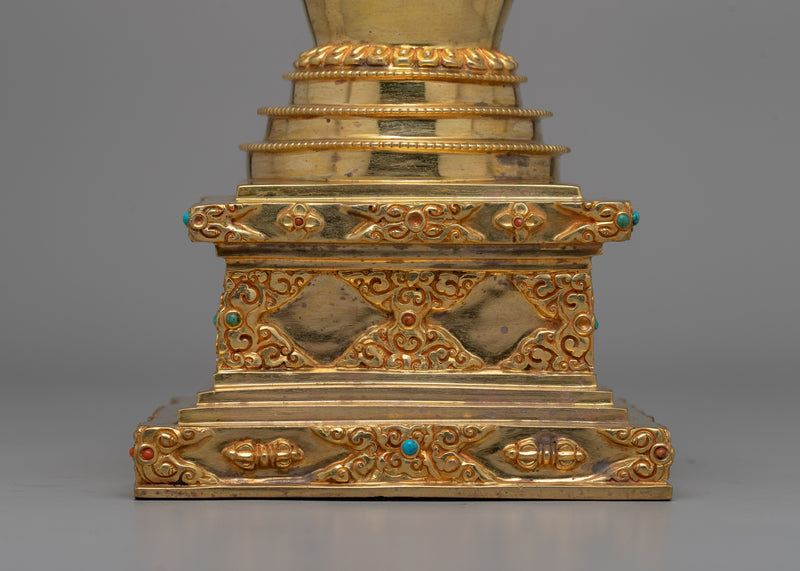 Handcrafted Sacred Buddhist Stupa | Buddhist Decor for Blessings and Enlightenment