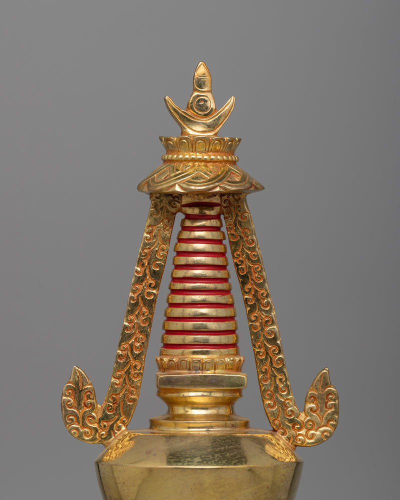 Handcrafted Sacred Buddhist Stupa | Buddhist Decor for Blessings and Enlightenment