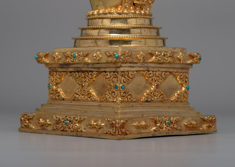 Handcrafted Sacred Buddhist Stupa | Buddhist Decor for Blessings and Enlightenment