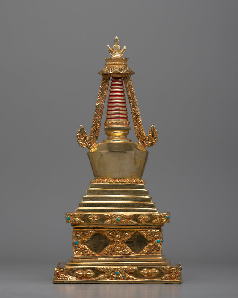 Traditional Buddhist Altar Stupa  | Sacred Buddhist Decor for Blessings and Enlightenment