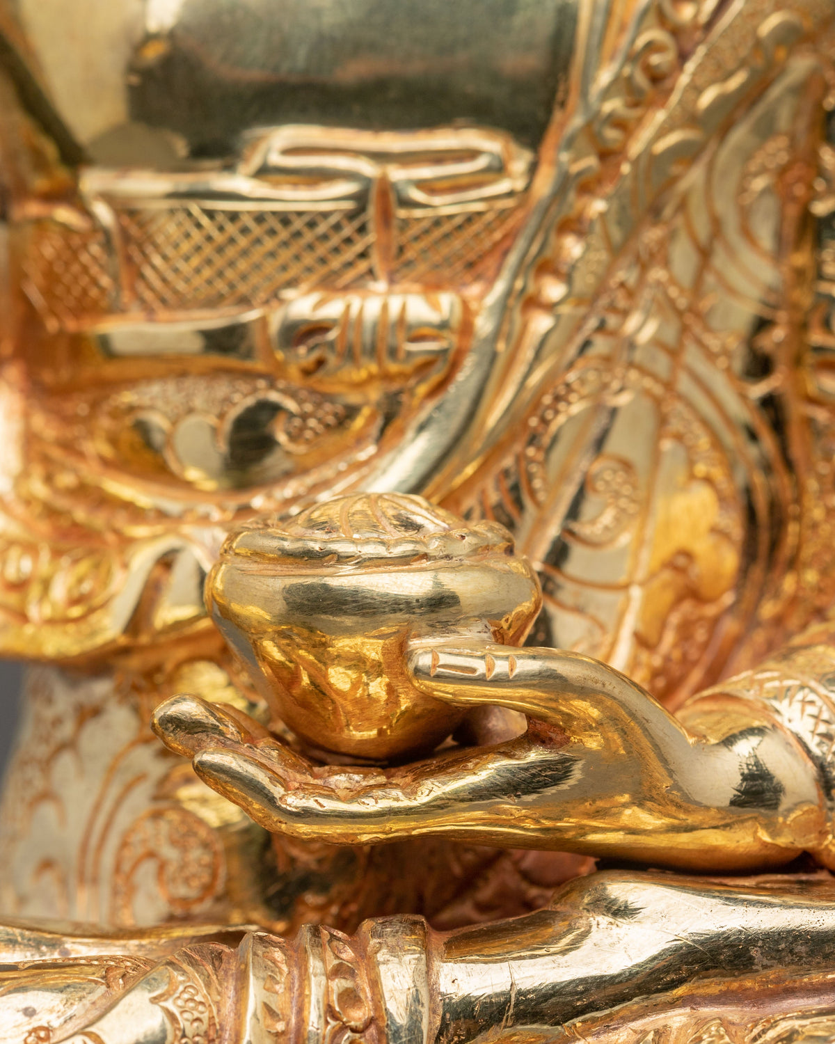 Namo Altar Shakyamuni Buddha Figurine | Gold Plated Buddhist Sculpture