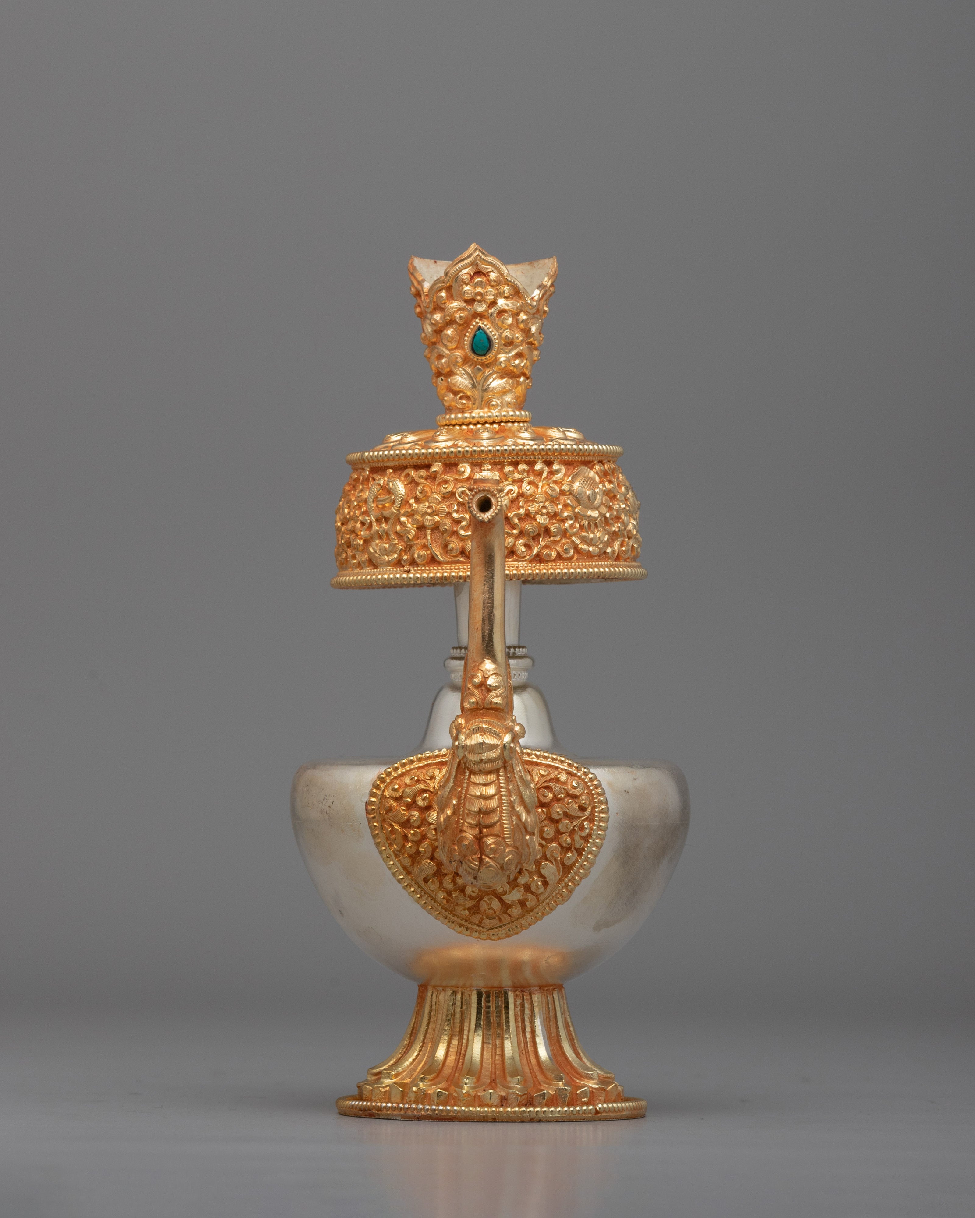 Gold & Silver Plated Sacred Vase for Spiritual Practices