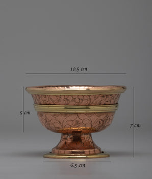 Sacred Buddhist Water Offering Bowl Set |  Sacred Tools for Purity and Devotion