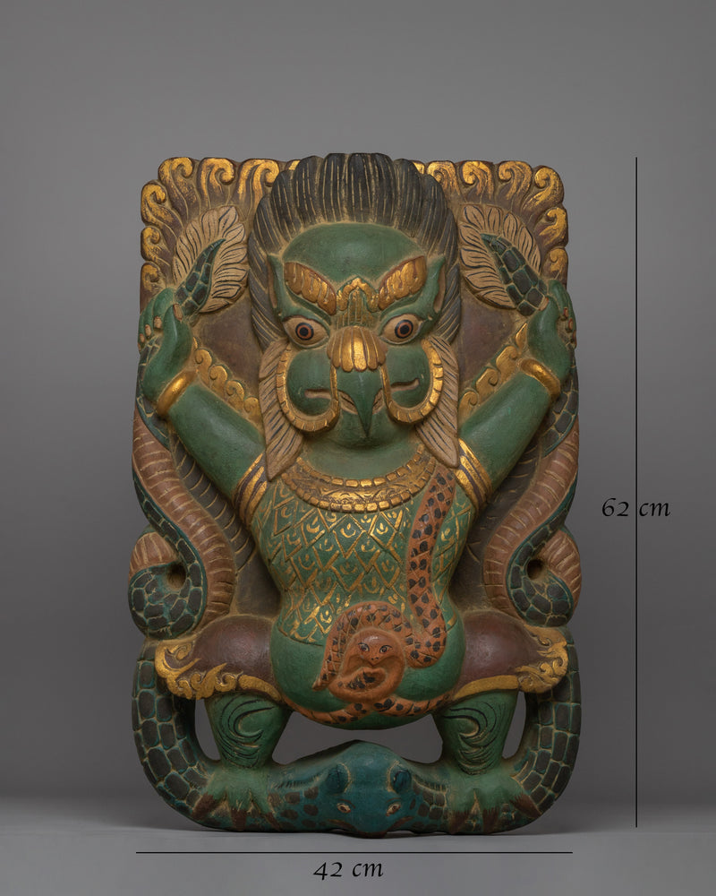 Buddhist Religious Garuda Wall Decor | Traditional Artwork for Blessings and Harmony