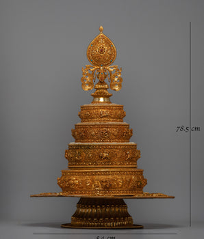 Tibetan Buddhist Mandala Offering Set | Handcrafted for Spiritual Practice and Meditation