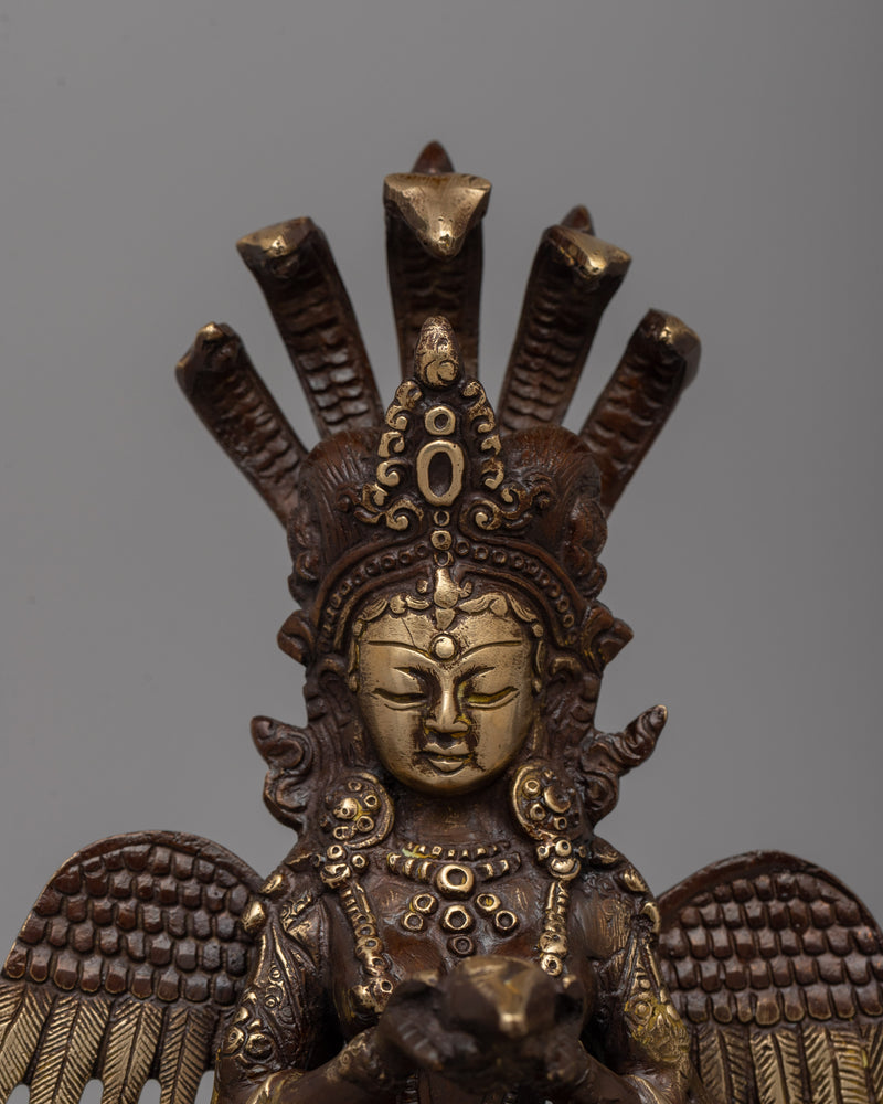 Handcrafted Brass Nag Kanya Statue | Spiritual Decor, Tibetan Buddhist Art Sculpture