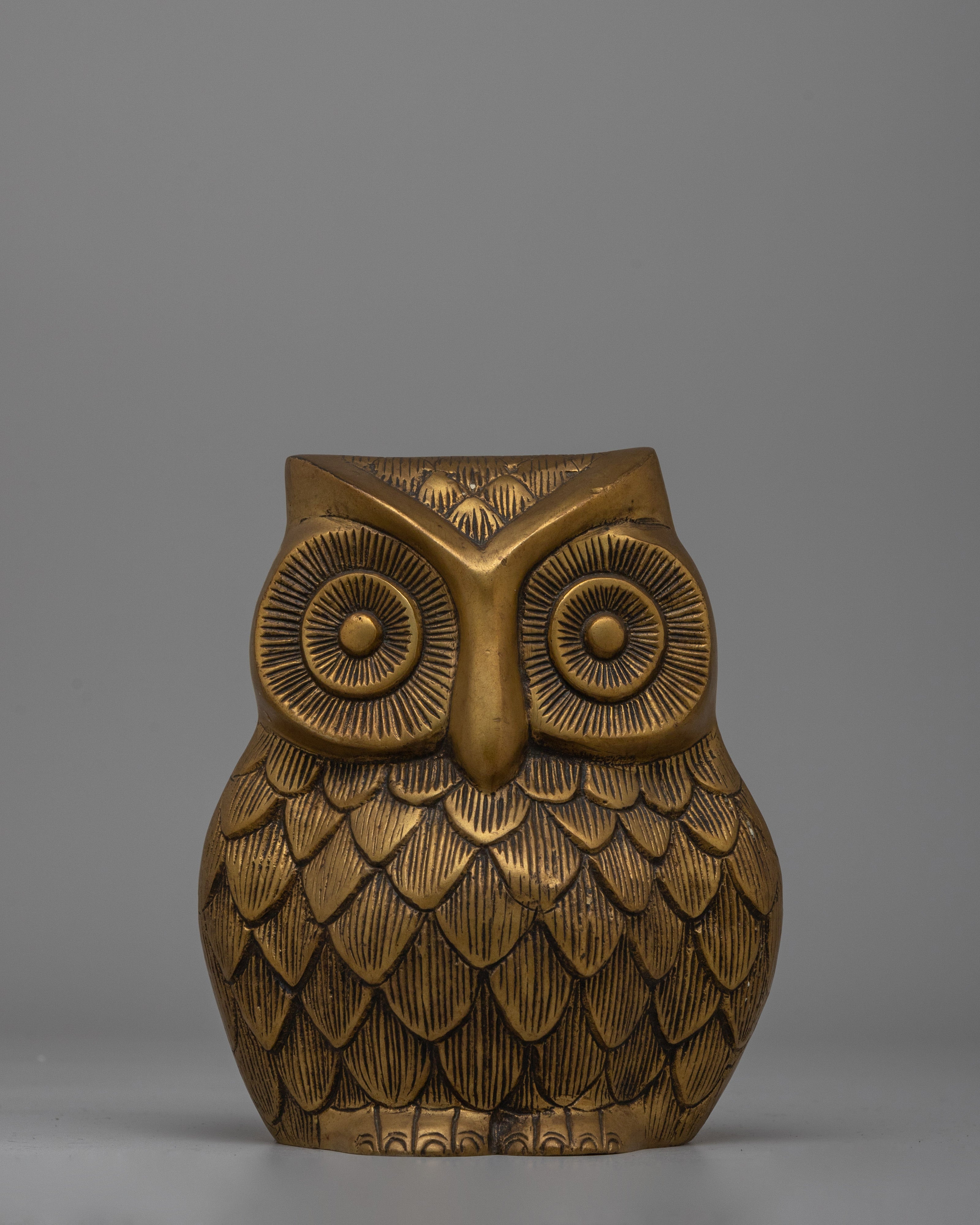 Handcrafted Brass Body Owl Figurine