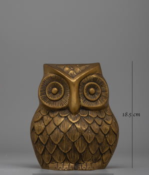 Handcrafted Brass Body Owl Figurine | Symbolizing Wisdom and Prosperity