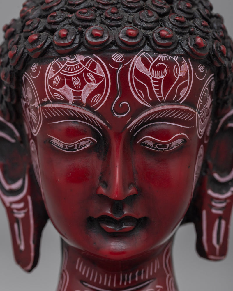 Elevate Your Decor With Red Buddha Head | Spiritual Decor for Meditation & Zen Spaces