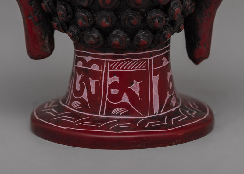 Elevate Your Decor With Red Buddha Head | Spiritual Decor for Meditation & Zen Spaces