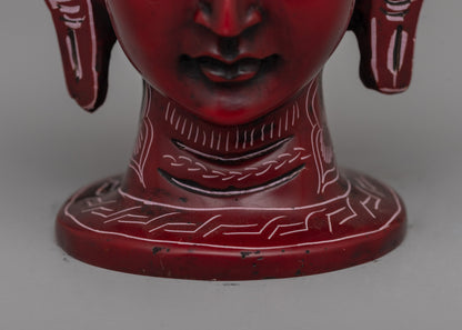 Elevate Your Decor With Red Buddha Head | Spiritual Decor for Meditation & Zen Spaces