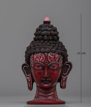 Elevate Your Decor With Red Buddha Head | Spiritual Decor for Meditation & Zen Spaces