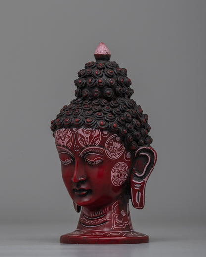 Elevate Your Decor With Red Buddha Head | Spiritual Decor for Meditation & Zen Spaces