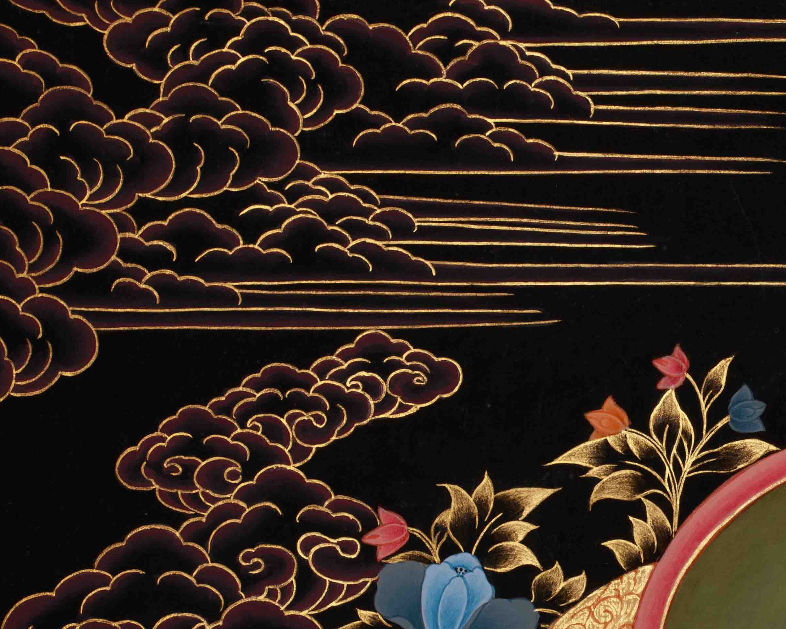 Vajrasattva Tibetan Thangka | Buddhist Purification Deity