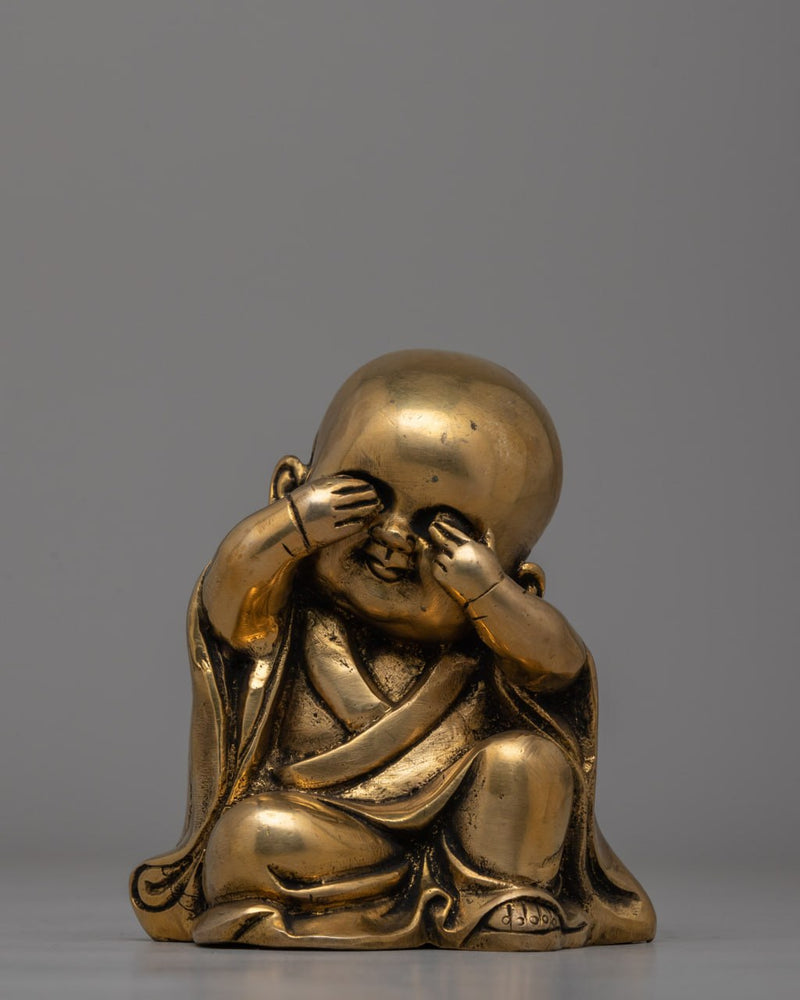 Handcrafted Brass Laughing Buddha Set | Perfect for home decor