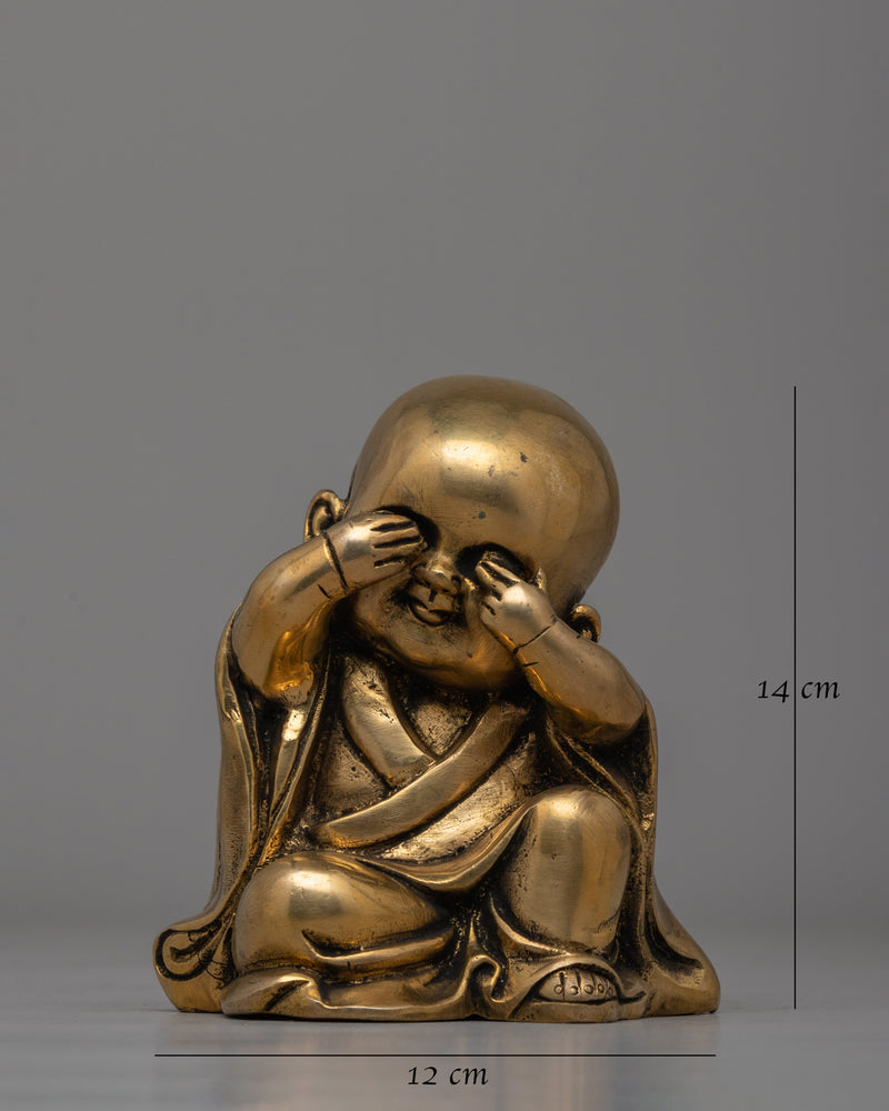 Handcrafted Brass Laughing Buddha Set | Perfect for home decor