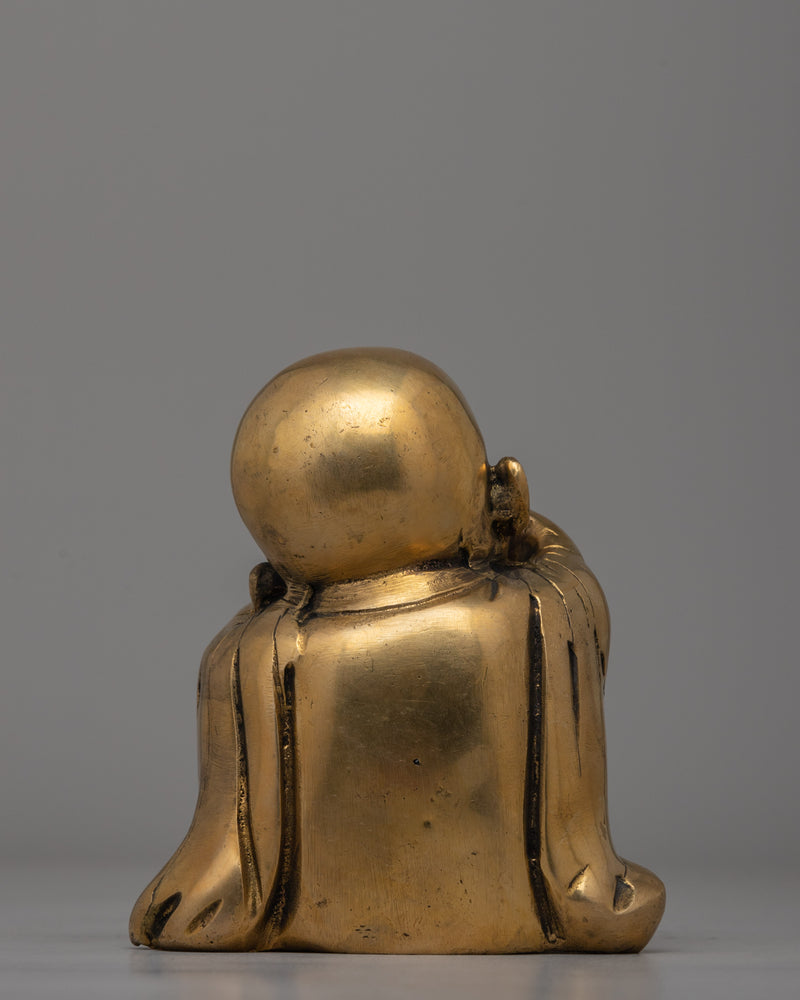 Handcrafted Brass Laughing Buddha Set | Perfect for home decor