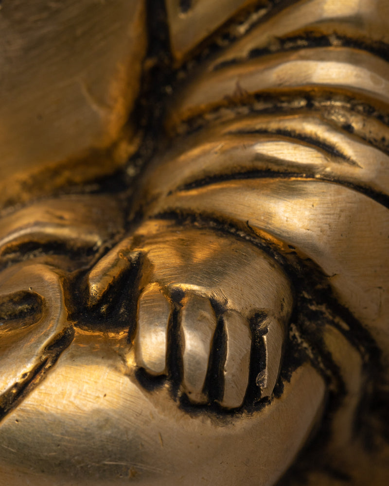 Handcrafted Brass Laughing Buddha Set | Perfect for home decor