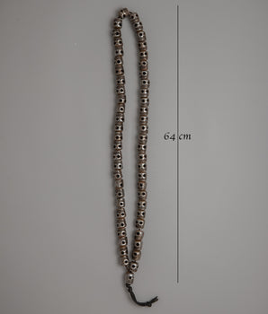 Buddhist Skull Head Mala | Handcrafted Tibetan Prayer Beads for Mindfulness