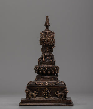 Sacred Buddhist Brass Stupa