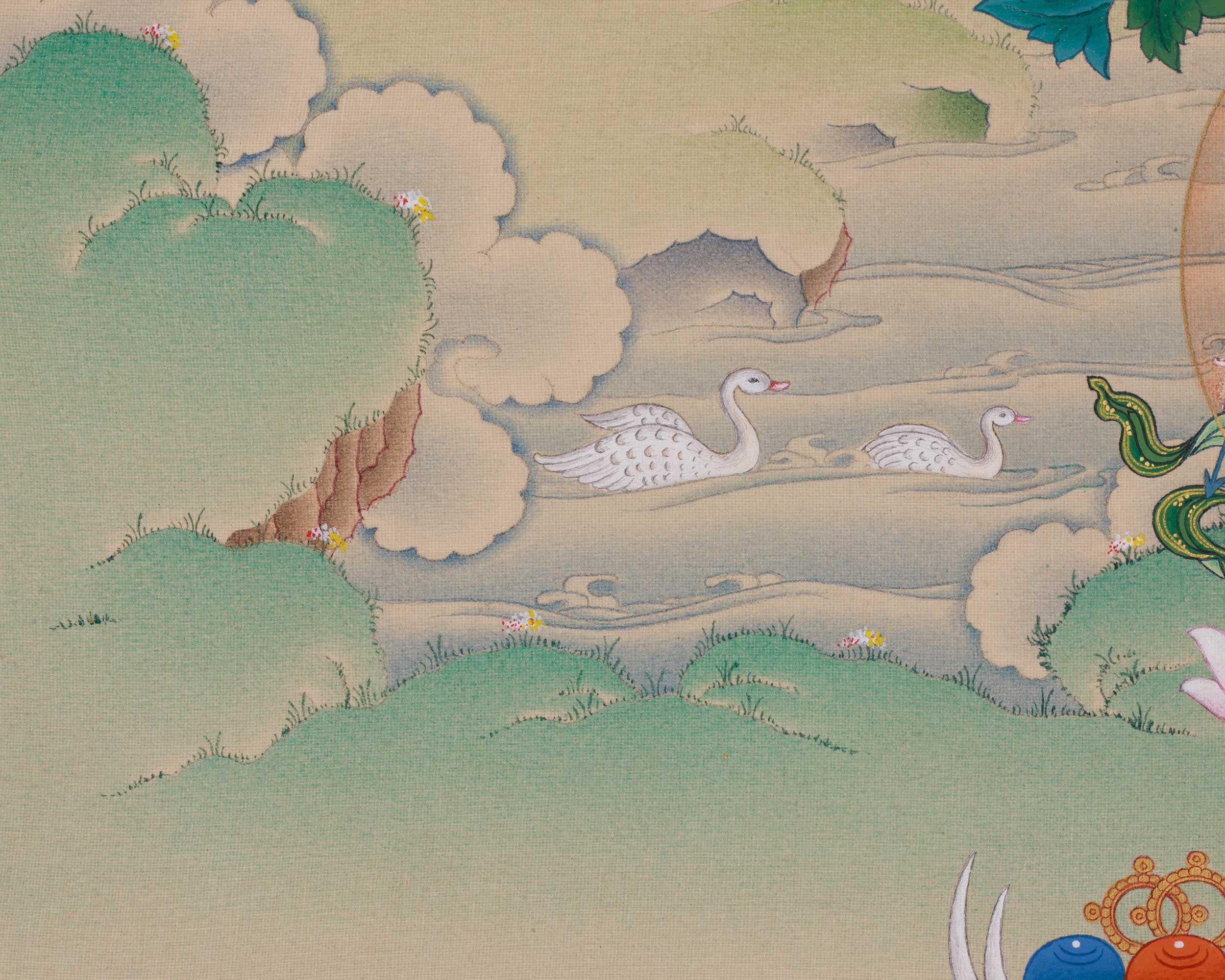 White Tara Tibetan Art | Compassion Goddess | Seven Eyed Goddess
