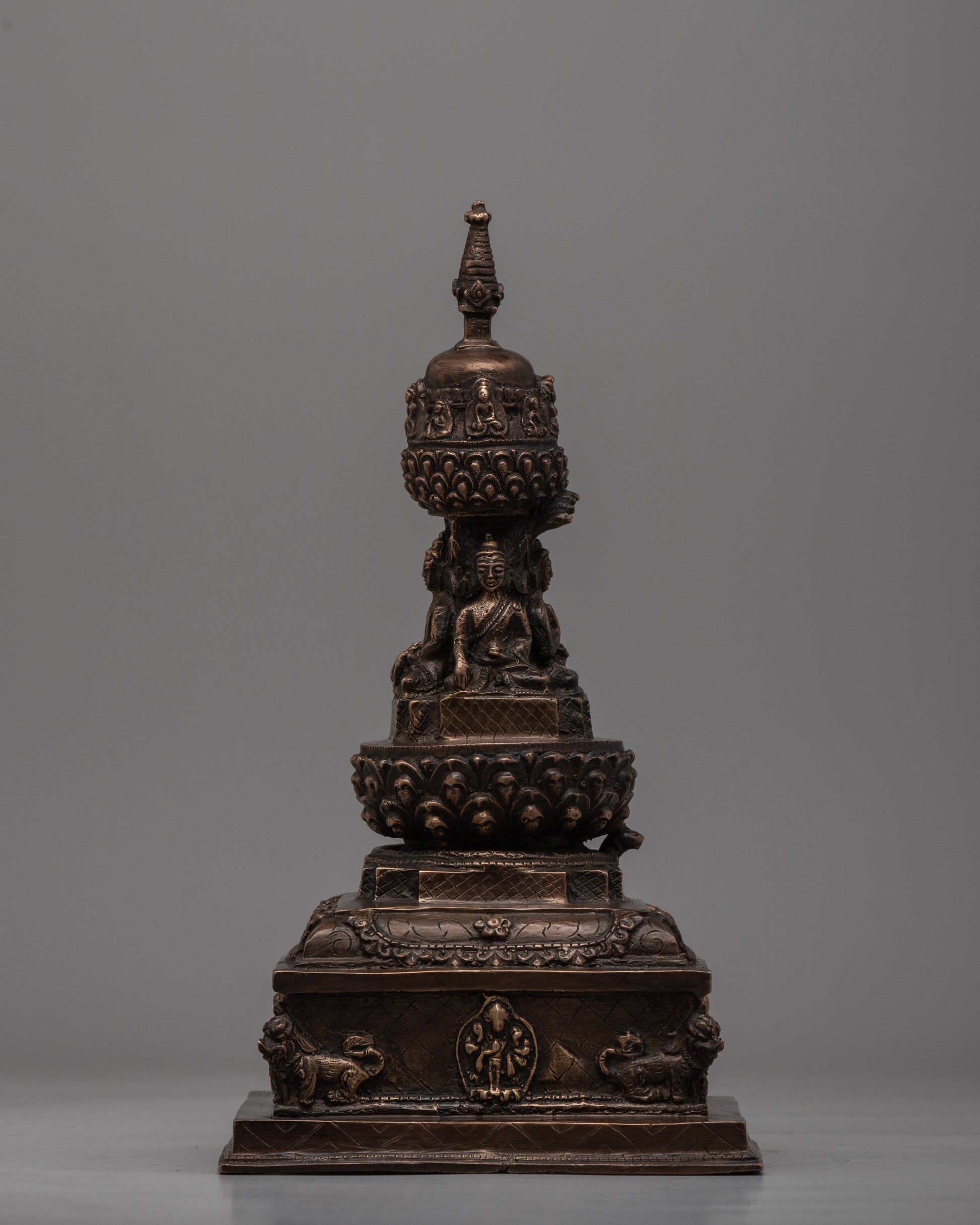 Handmade Tibetan Brass Stupa