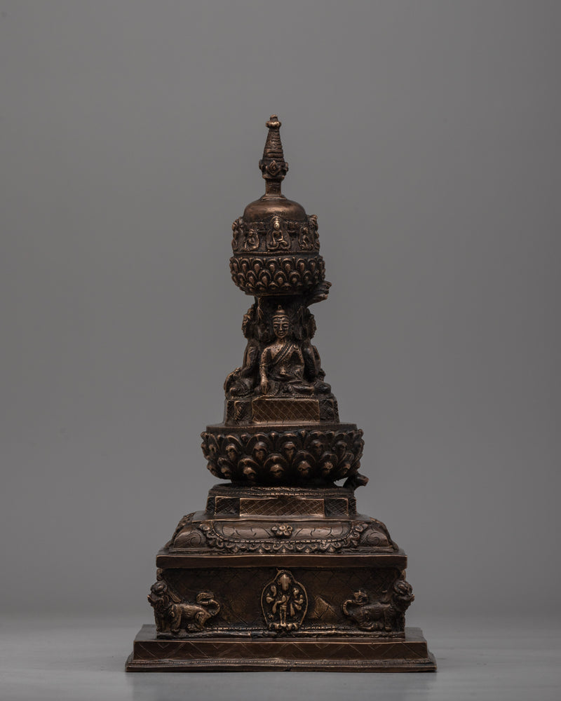  Handmade Tibetan Brass Stupa