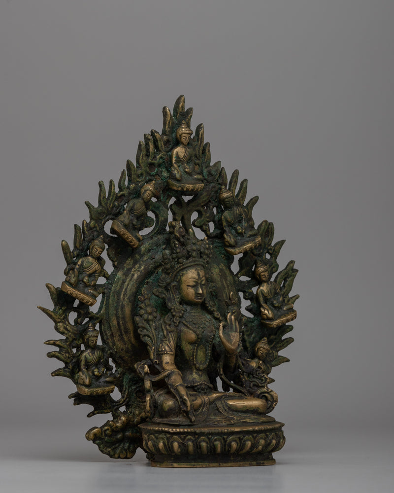 Tibetan White Tara Buddhist Statue | Symbol of Purity and Wisdom for Altar and Rituals