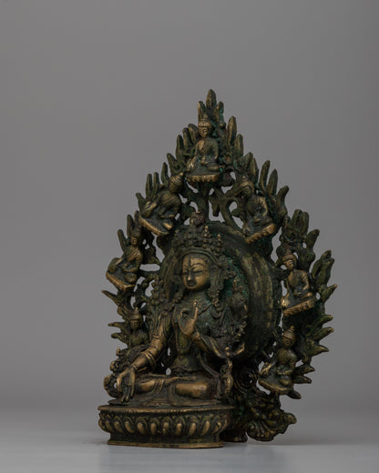 Tibetan White Tara Buddhist Statue | Symbol of Purity and Wisdom for Altar and Rituals