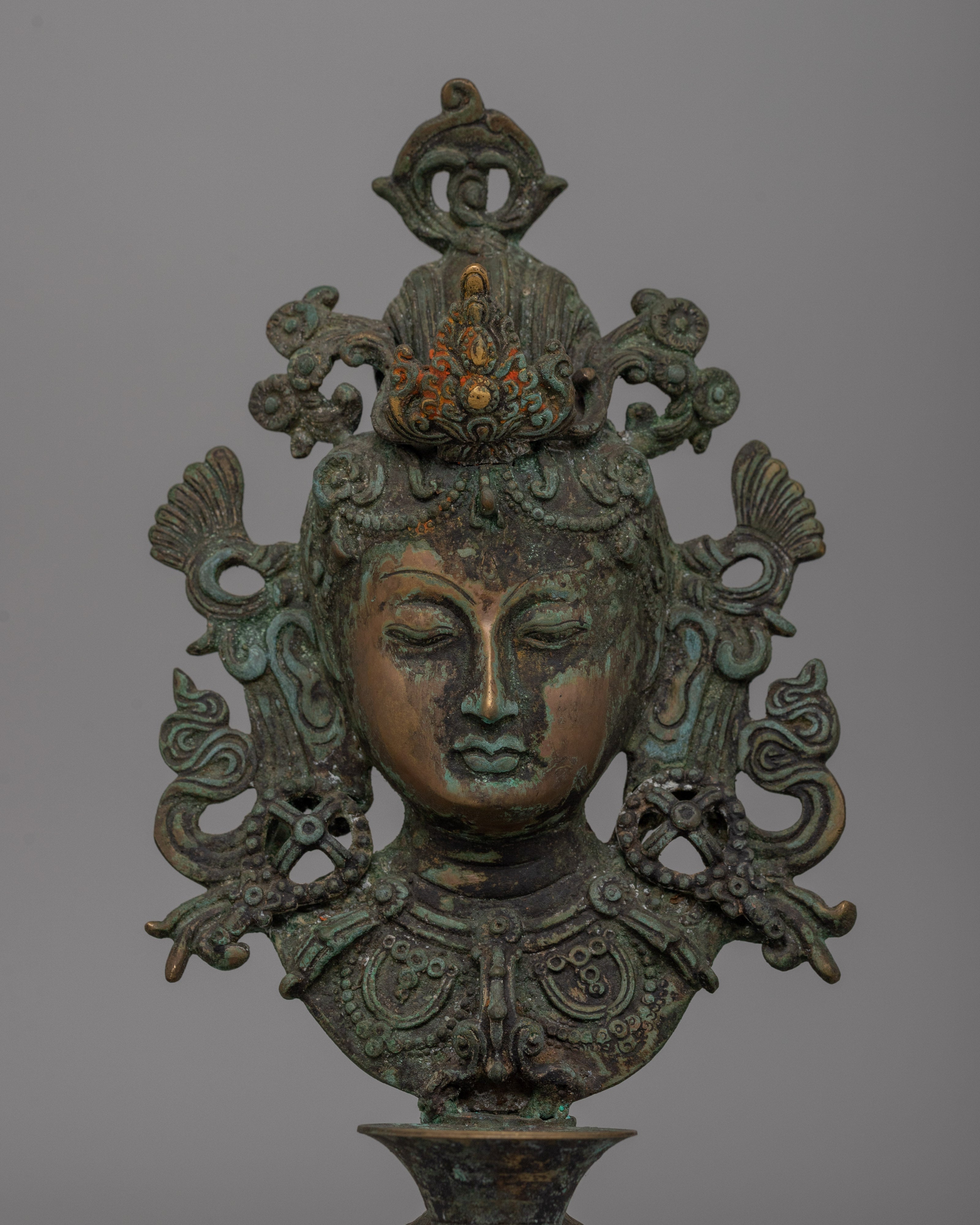 Traditional Tibetan Buddhist Tara Oil Lamp | Spiritual Light for Meditation and Protection