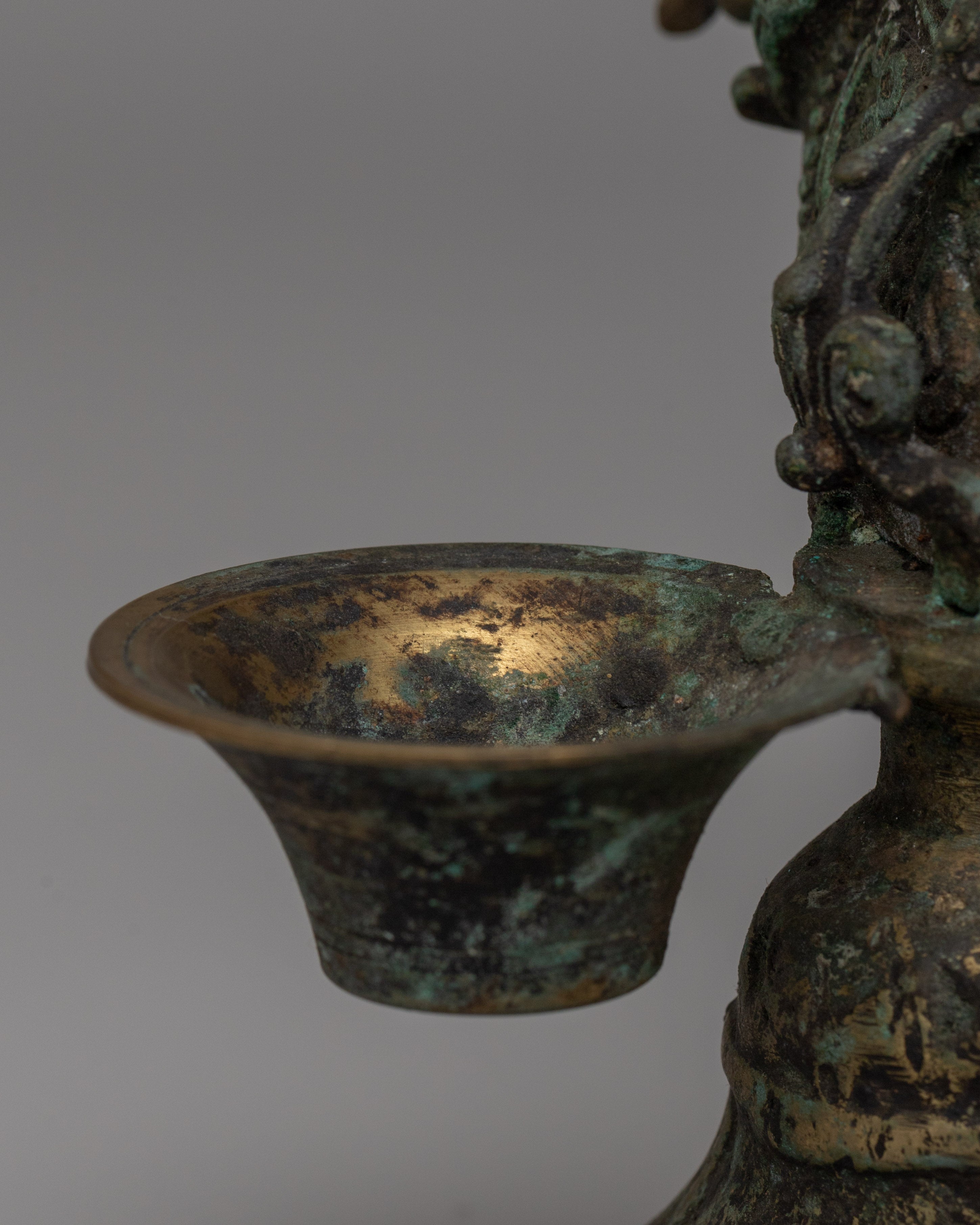 Traditional Tibetan Buddhist Tara Oil Lamp | Spiritual Light for Meditation and Protection