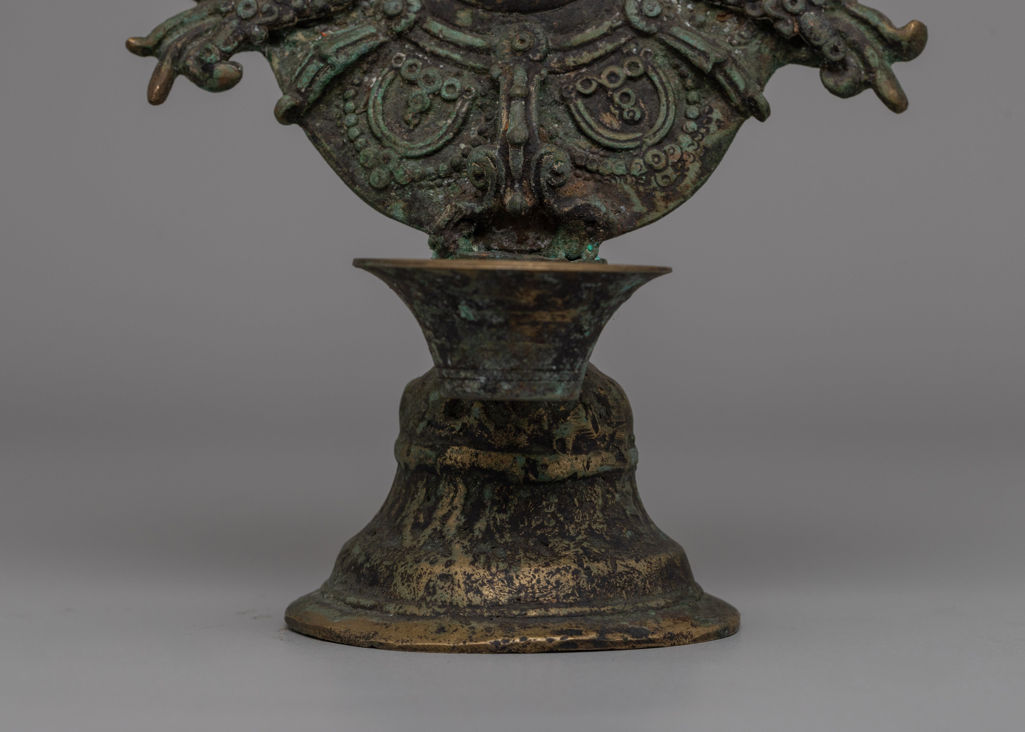 Traditional Tibetan Buddhist Tara Oil Lamp | Spiritual Light for Meditation and Protection