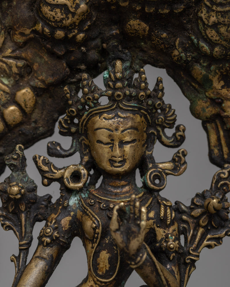 Traditional Buddhist Standing Tara Statue | Symbol of Healing, Compassion, and Wisdom