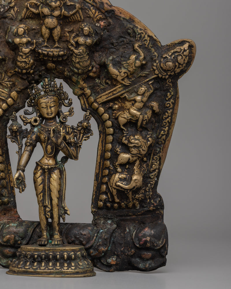 Traditional Buddhist Standing Tara Statue | Symbol of Healing, Compassion, and Wisdom