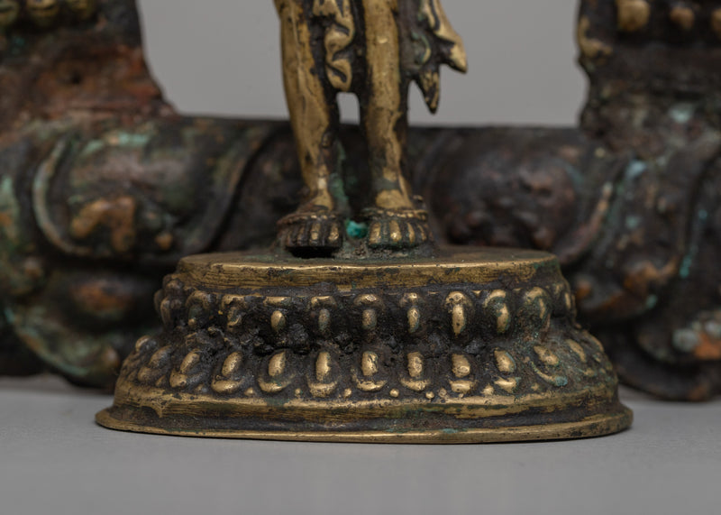 Traditional Buddhist Standing Tara Statue | Symbol of Healing, Compassion, and Wisdom