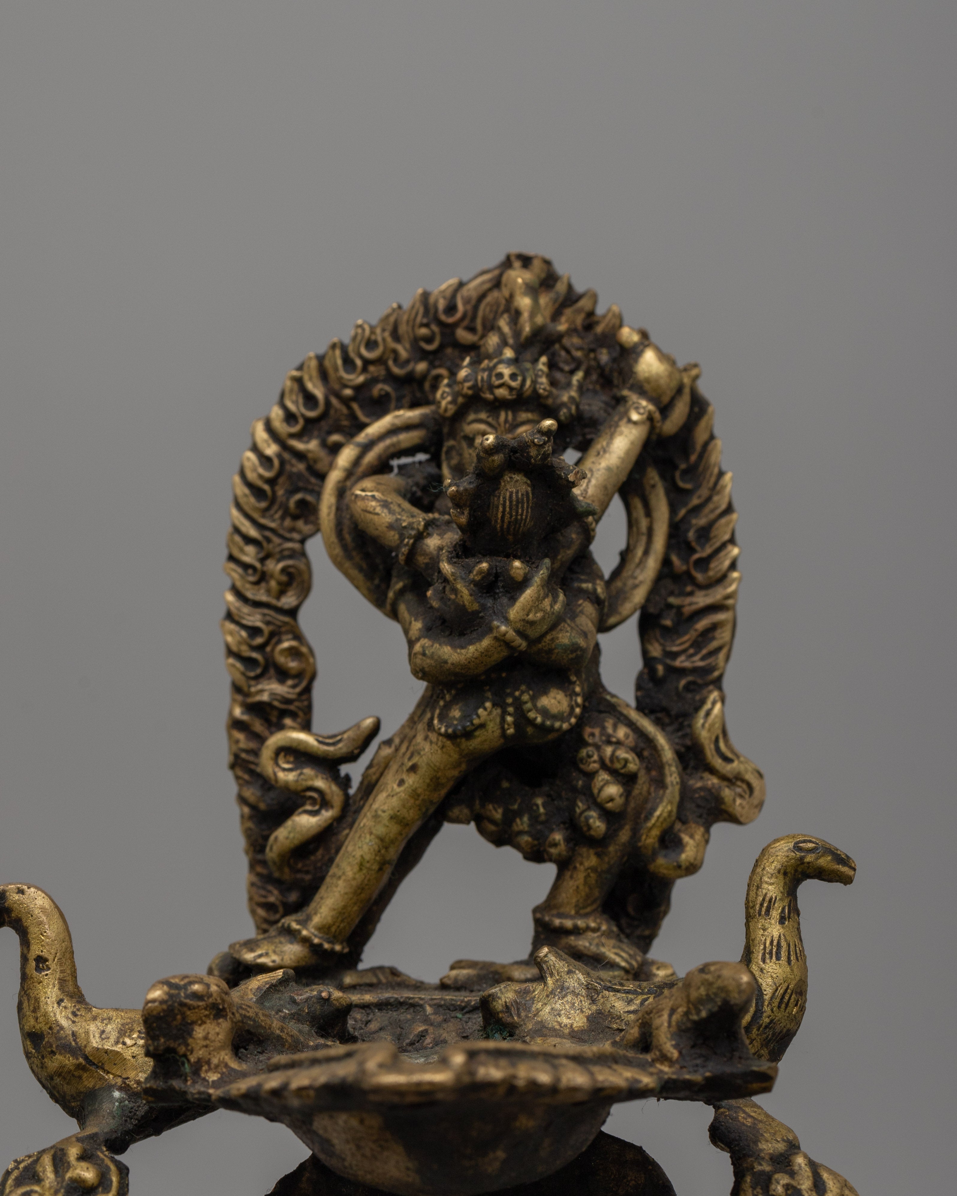 Sacred Brass Oil Lamp for Ceremonial and Decorative Purposes | Perfect for Rituals and Home Decor