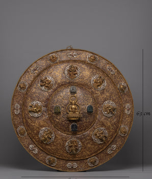 Tibetan Metal Thangka Wall Hanging | Copper Body with Intricate Detailing