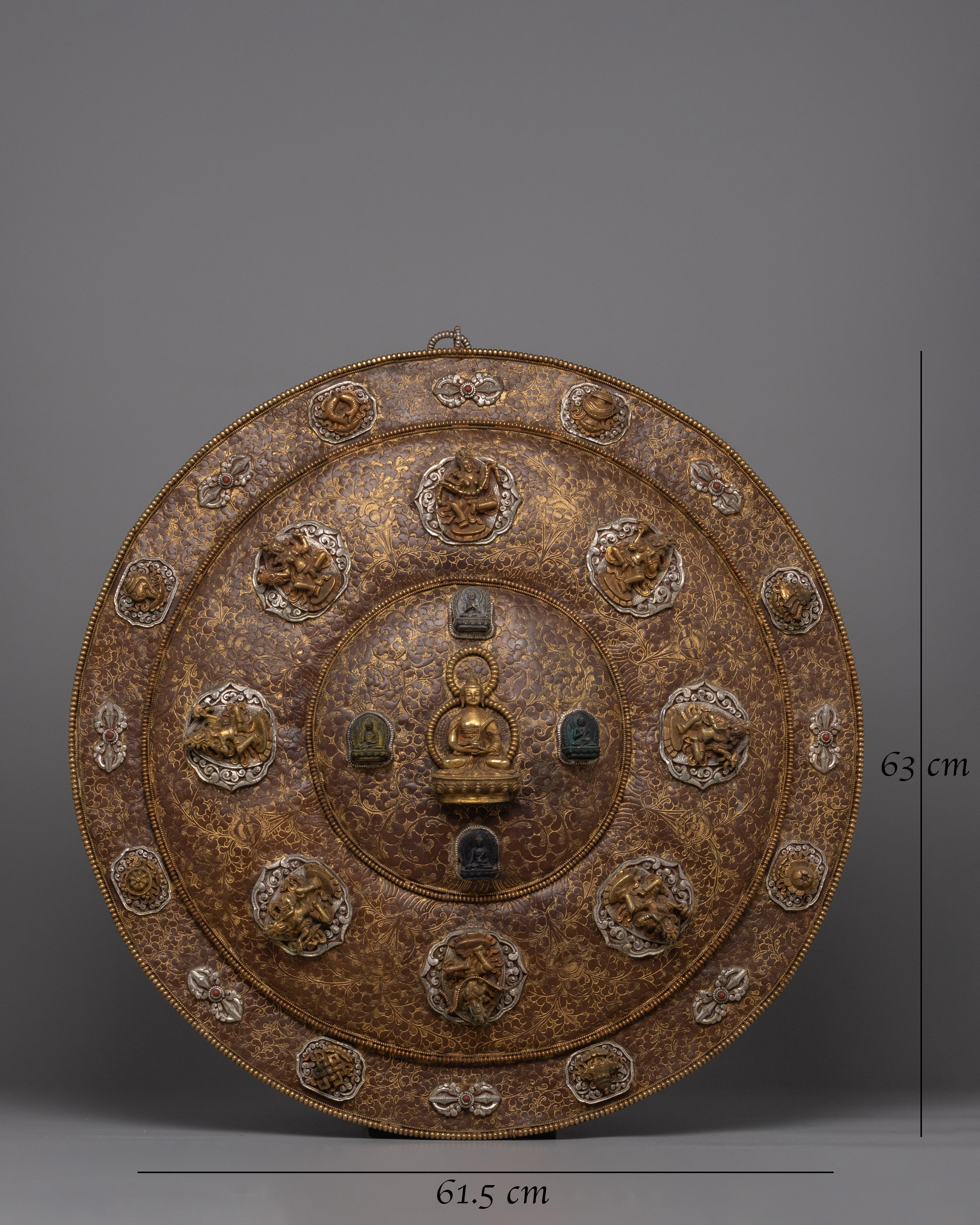 Tibetan Metal Thangka Wall Hanging | Copper Body with Intricate Detailing