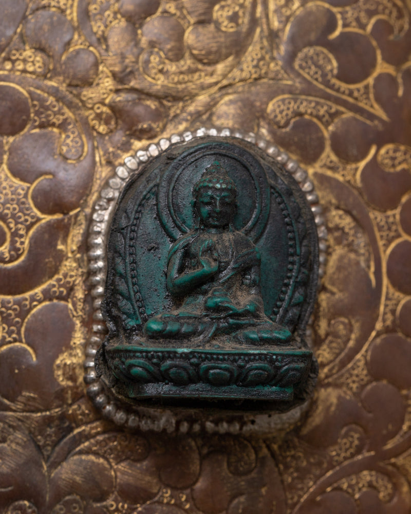 Tibetan Metal Thangka Wall Hanging | Copper Body with Intricate Detailing