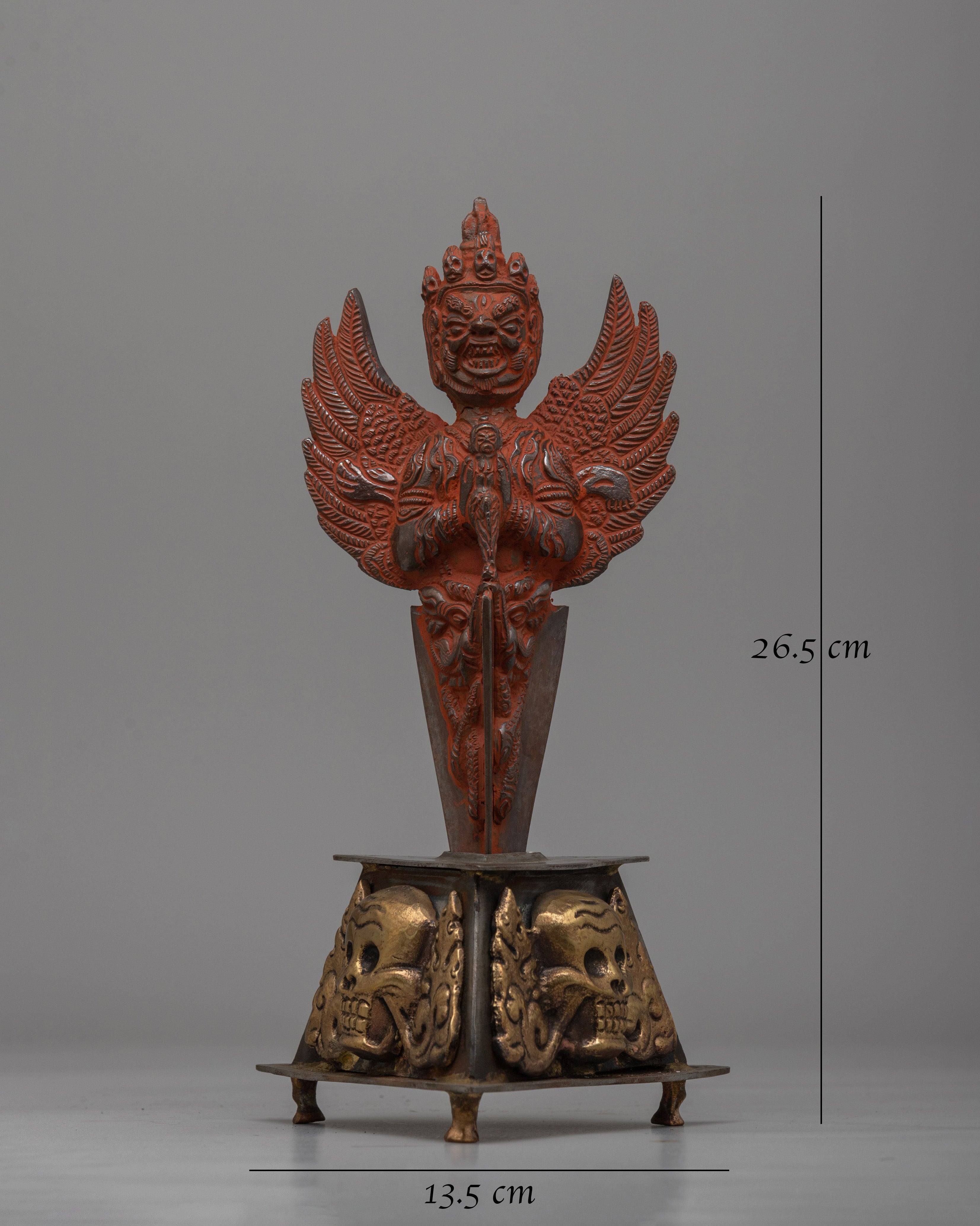 Sacred Brass Phurba | Traditional Buddhist Ritual Dagger for Altar and Ceremonial Use