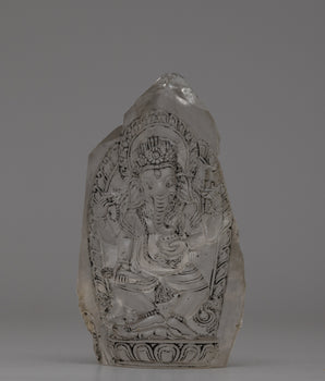 Crystal Hand-Carved Ganesh Statue for Prosperity