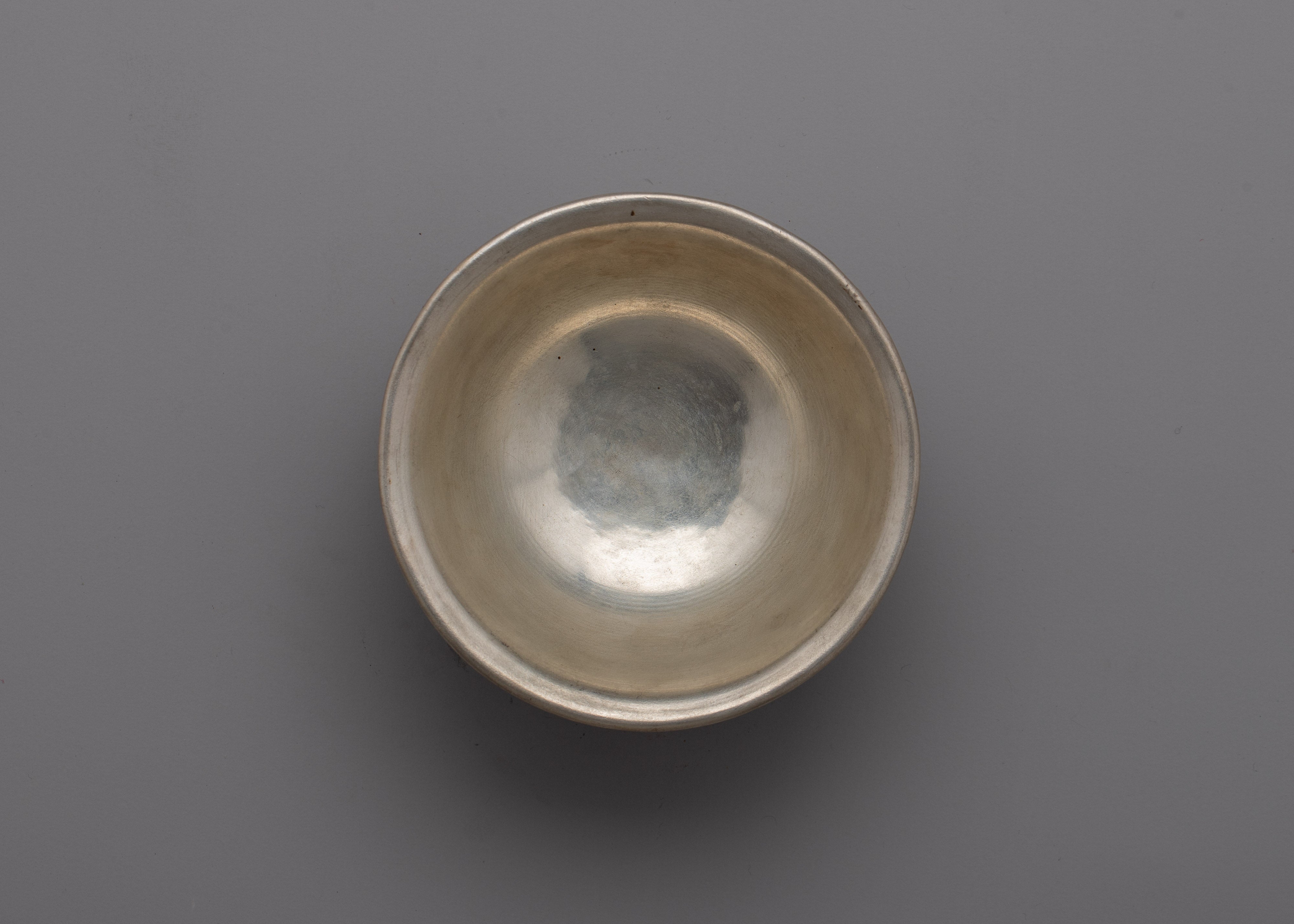 White Metal Offering Bowl for Buddhist Altars | Sacred Meditation Gift