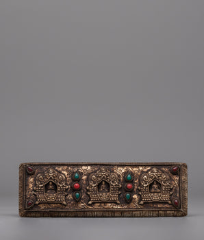 Handcrafted Gold-Plated Tibetan Book Cover