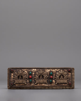 Handcrafted Gold-Plated Tibetan Book Cover