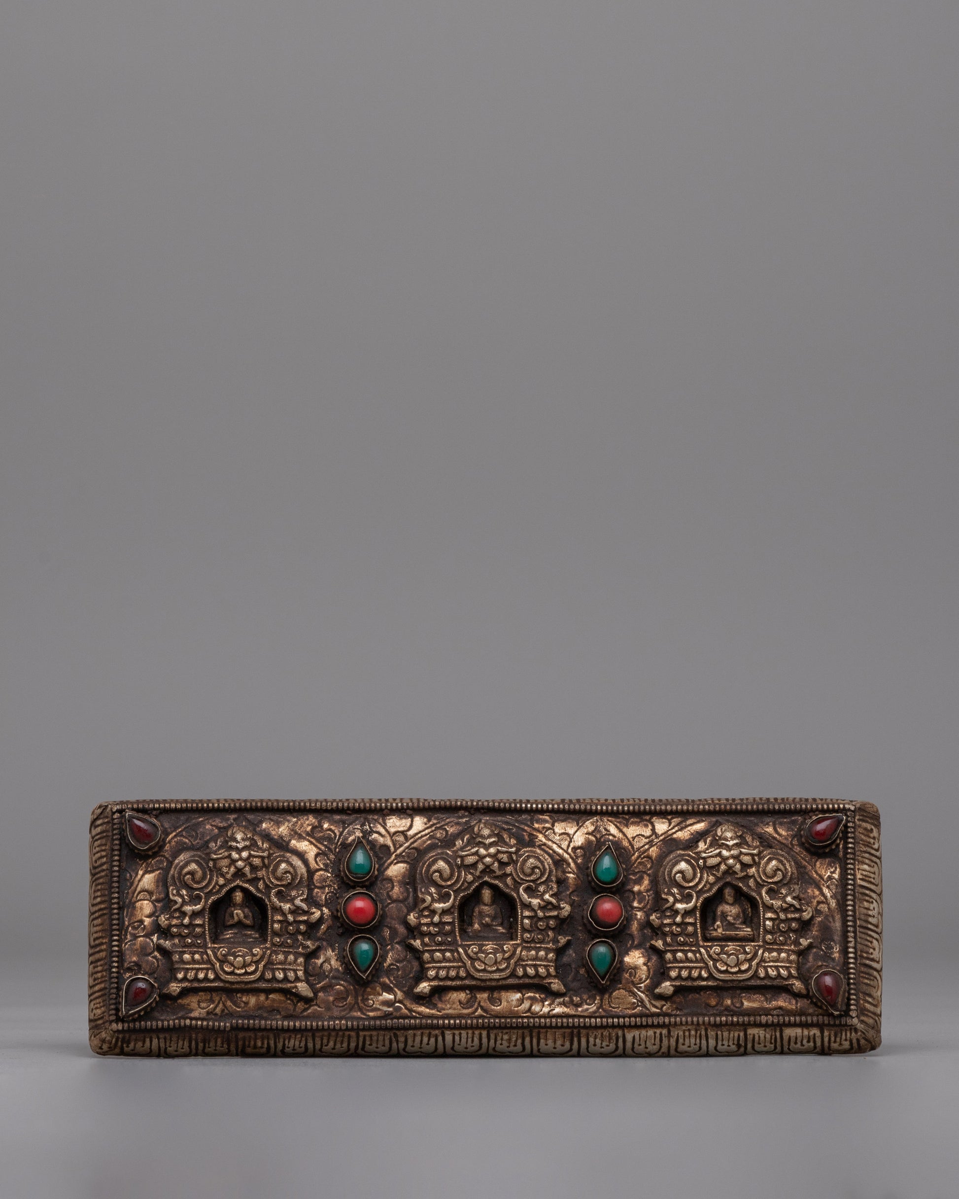 Handcrafted Gold-Plated Tibetan Book Cover