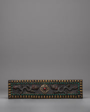 Handcrafted Tibetan Book Cover with Dragon Motif