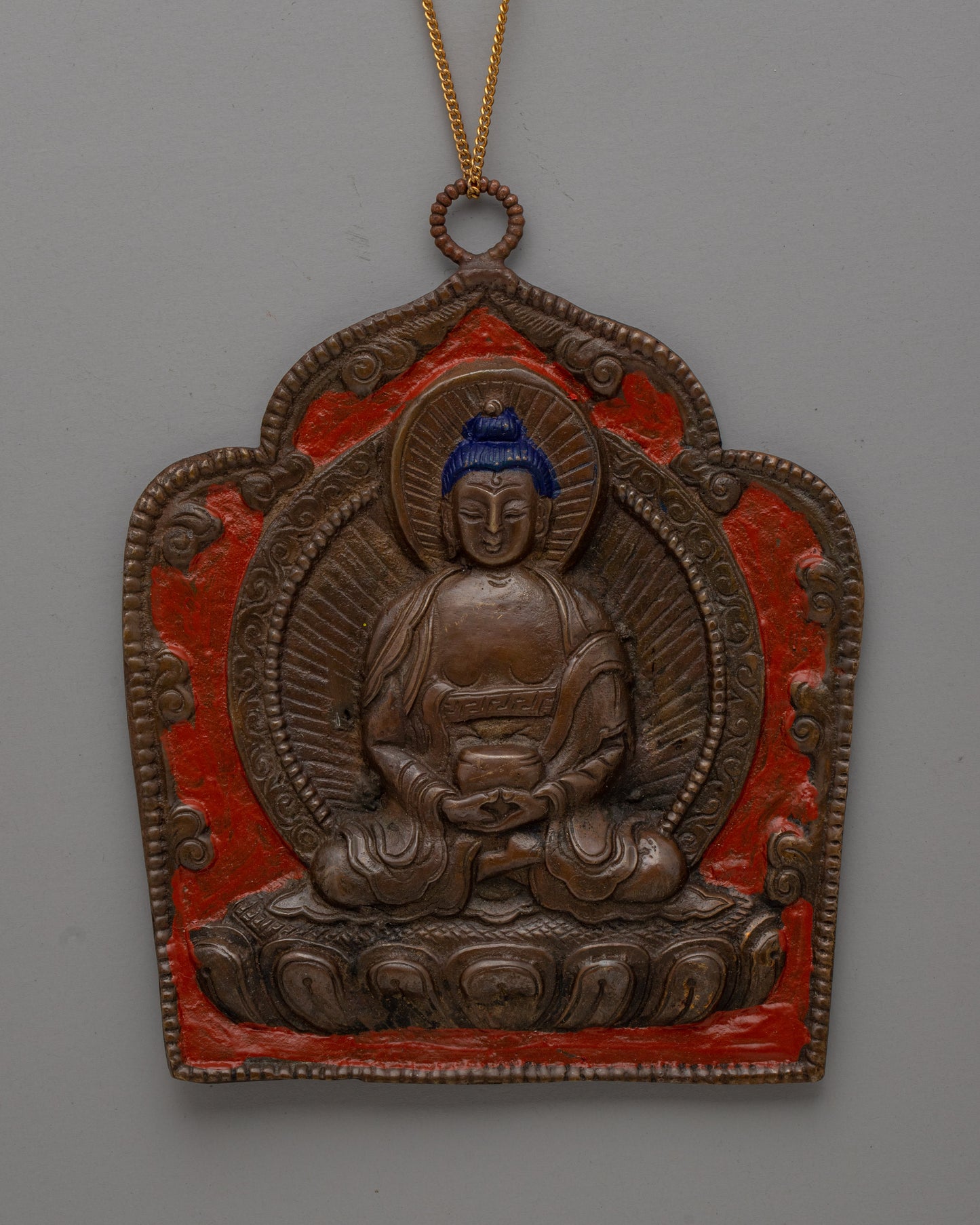 Handcrafted Oxidized Brass Buddha Locket 