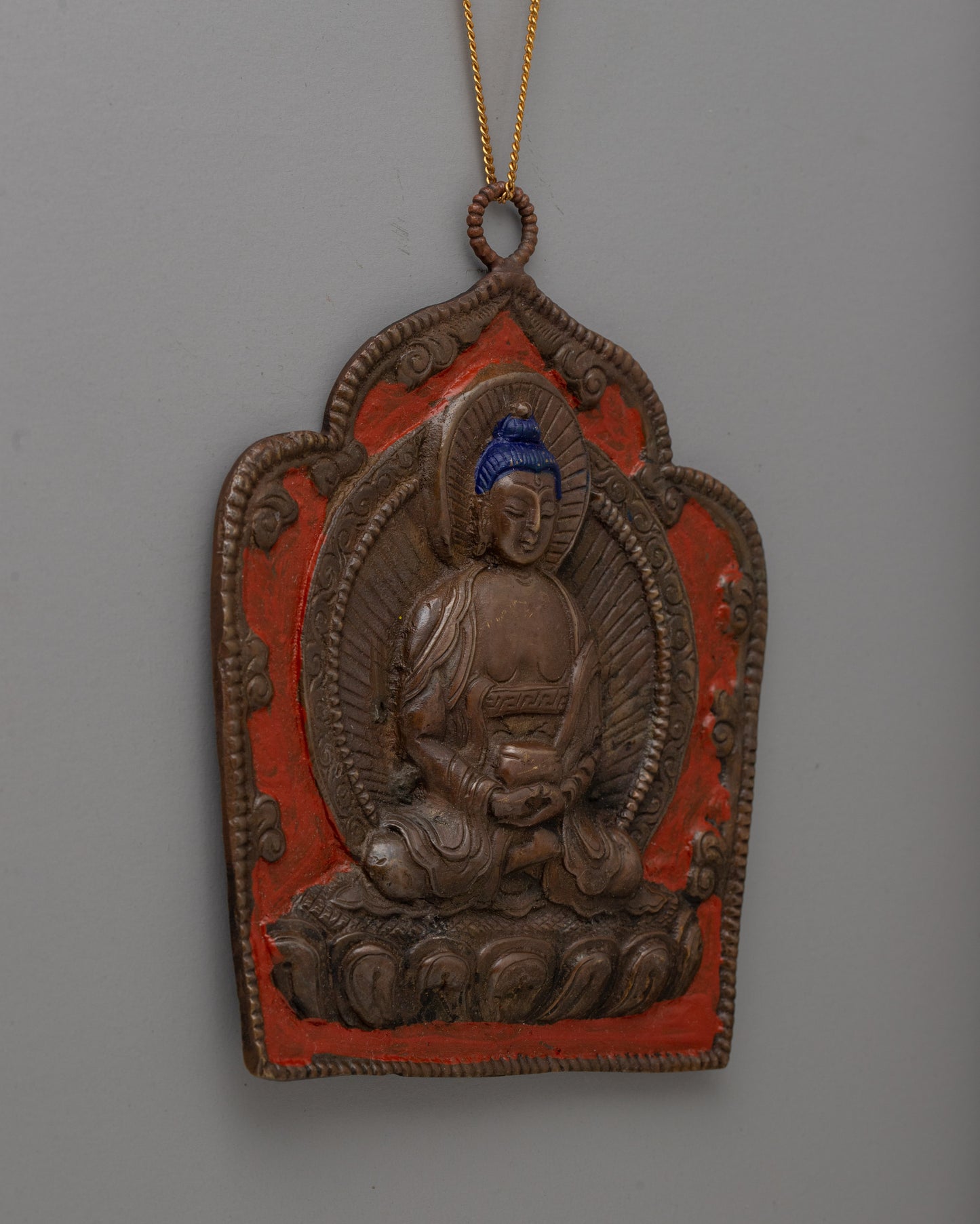 Handcrafted Oxidized Brass Buddha Locket | Perfect spiritual jewelry